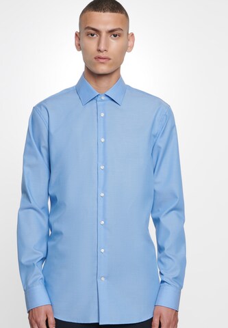 Coupe slim Chemise business SEIDENSTICKER en bleu : devant