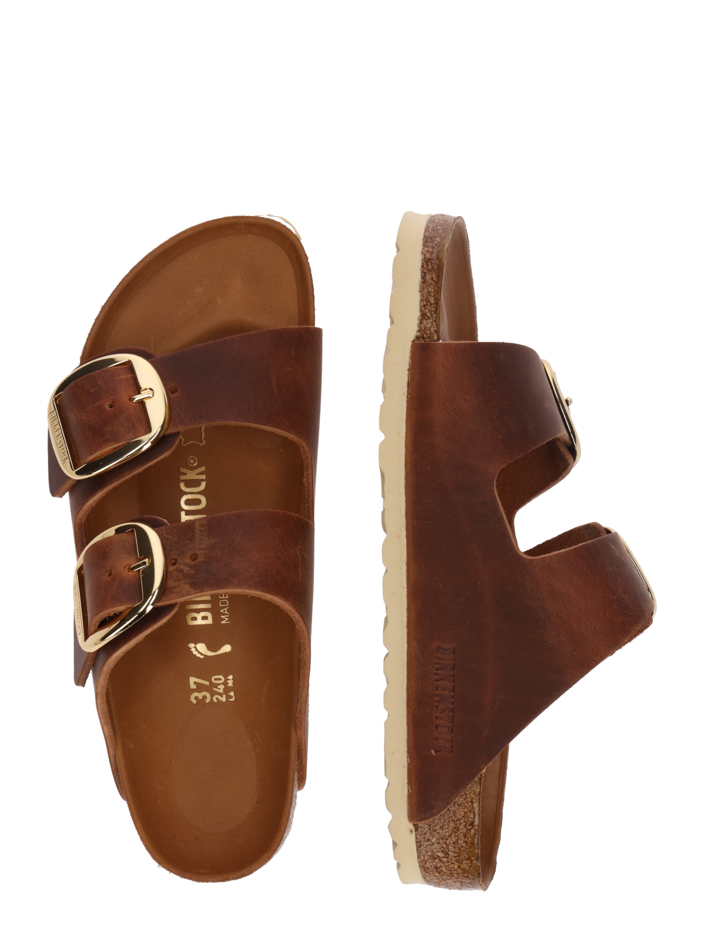 brūns BIRKENSTOCK Ādas čības 'Arizona': no sāniem