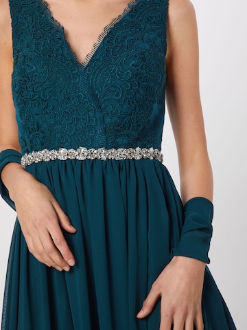 Robe de soirée 'LACE SHOULDER' mascara en vert