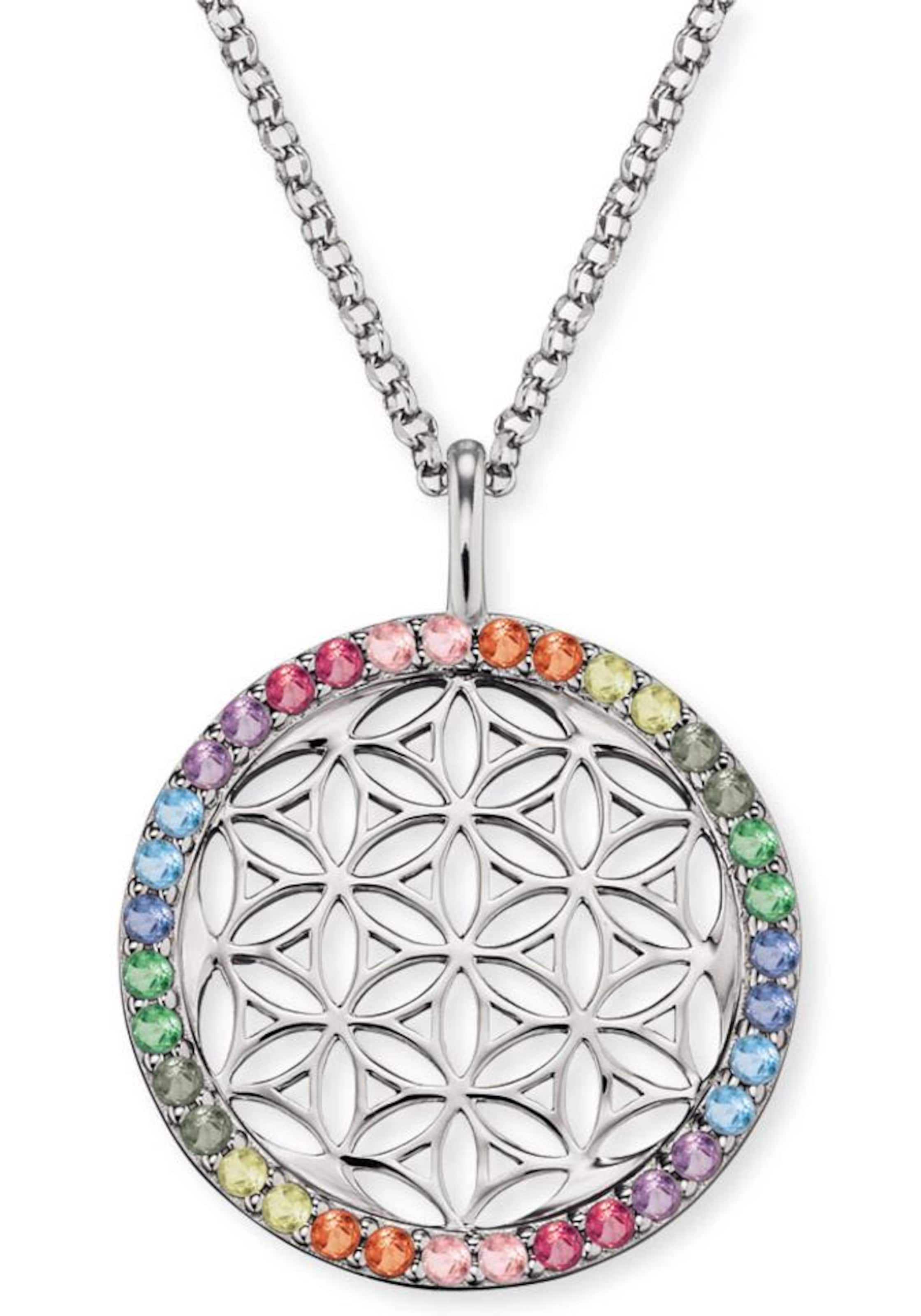 Engelsrufer Kette mit Anhänger 'Lebensblume' in Silber: Vorderseite