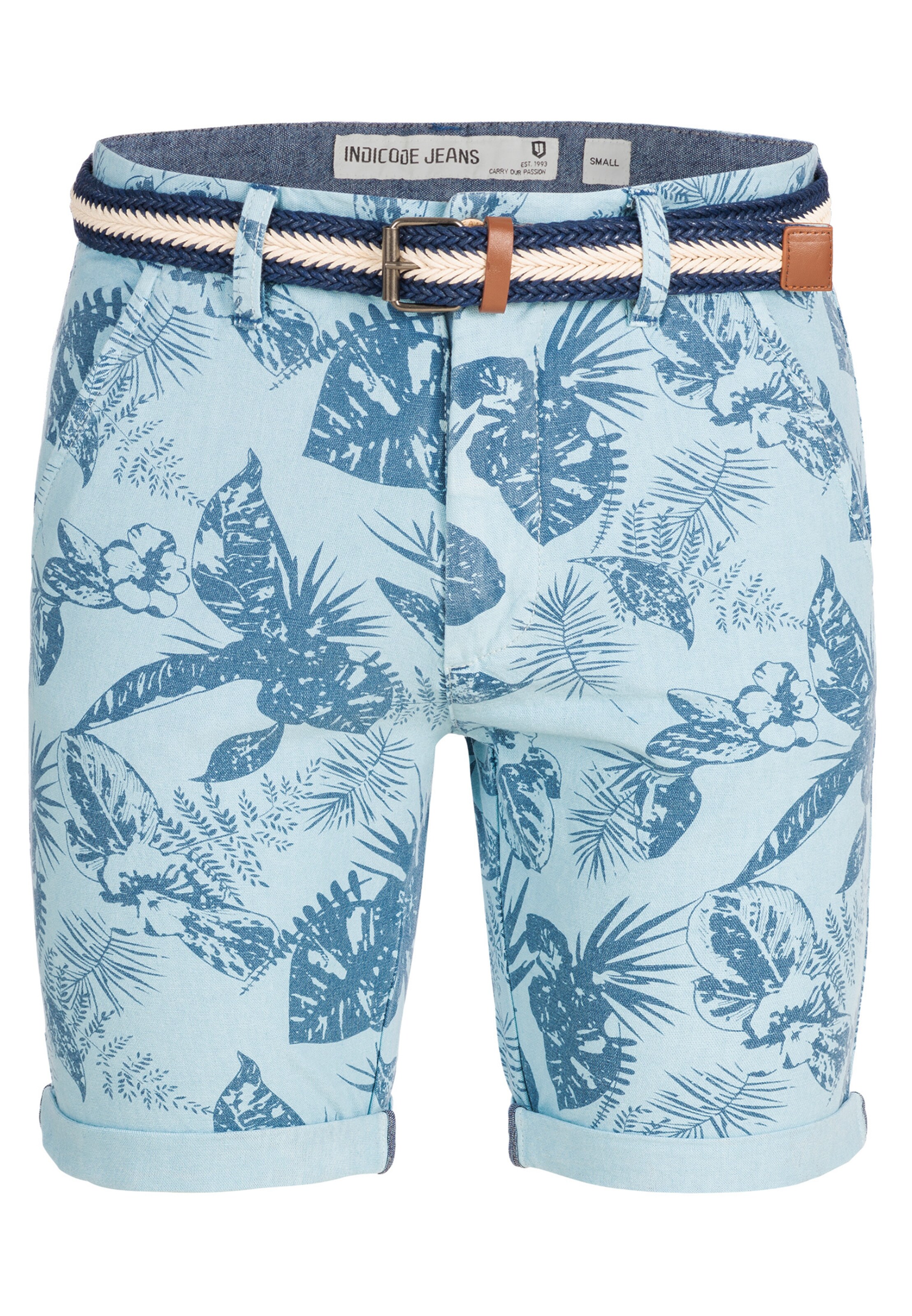 INDICODE JEANS Regular Broek 'Curtain' in Blauw: voorkant