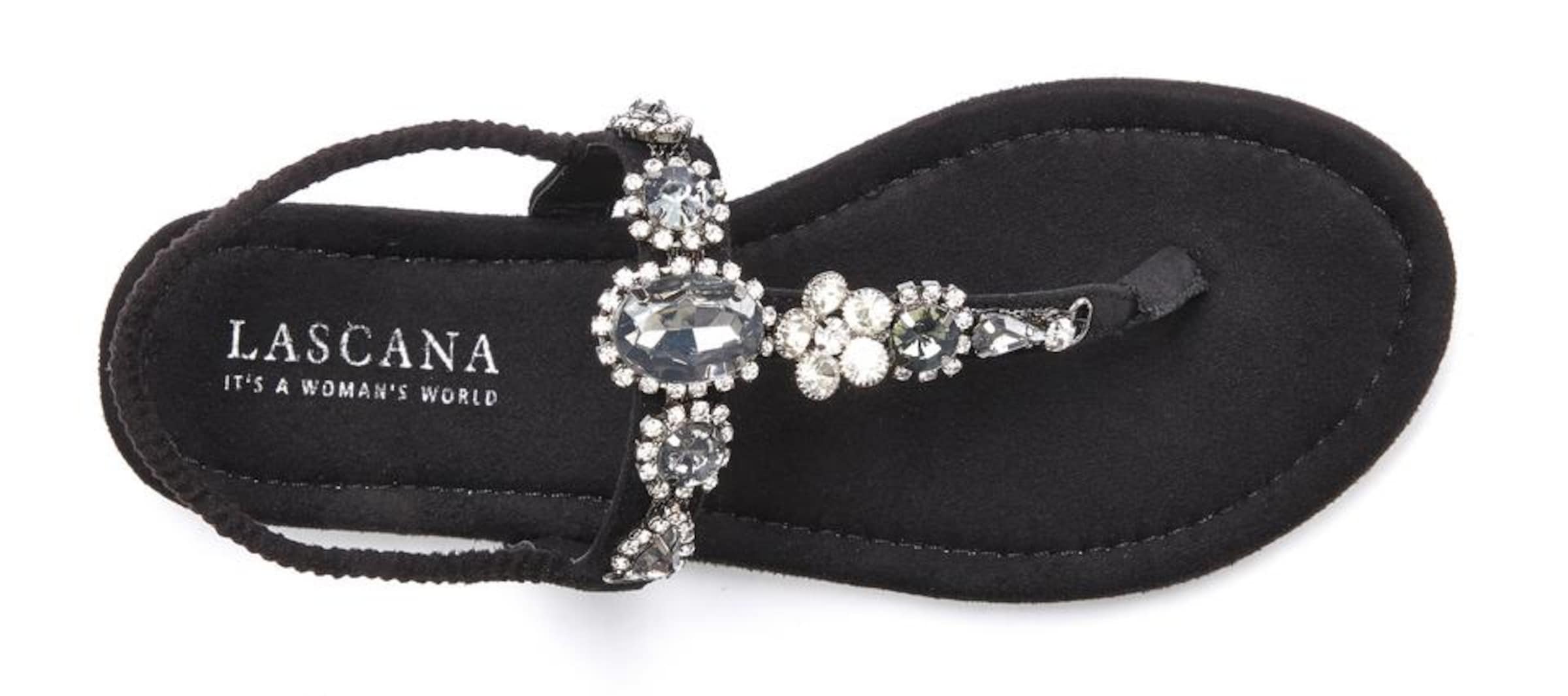 LASCANA T-bar sandals in Black