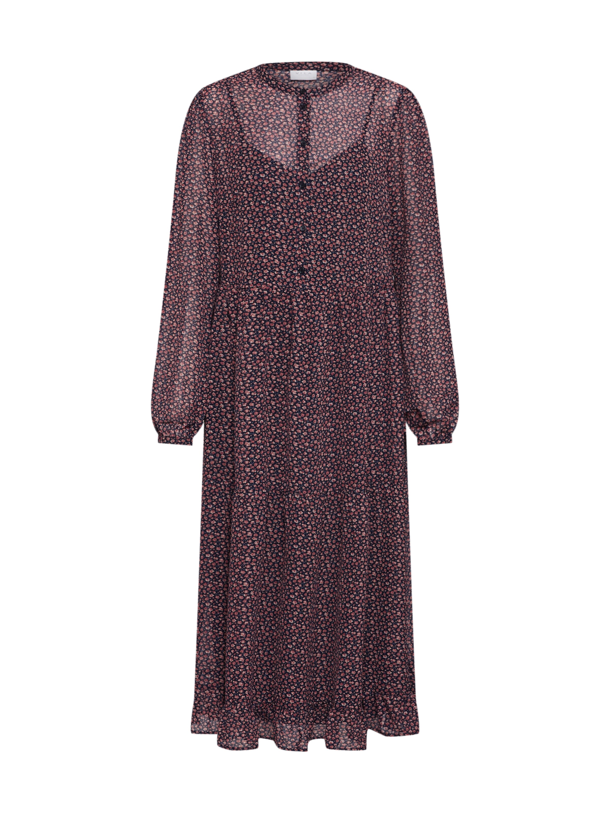 VILA - Zomerjurk 'ULINE' in de kleur Navy