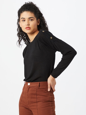 Pull-over PIECES en noir : devant