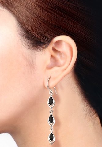 ELLI Earrings 'Hippie Festival' in Black: front