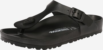 melns BIRKENSTOCK Iešļūcenes ar pirkstu atdalītāju 'Gizeh': no priekšpuses