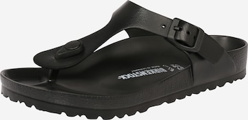 BIRKENSTOCK T-Bar Sandals 'Gizeh' in Black: front