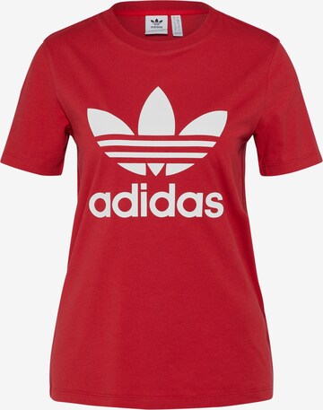 T-shirt 'Trefoil' ADIDAS ORIGINALS en rouge : devant