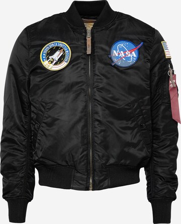 ALPHA INDUSTRIES Prechodná bunda 'Nasa' - Čierna: predná strana