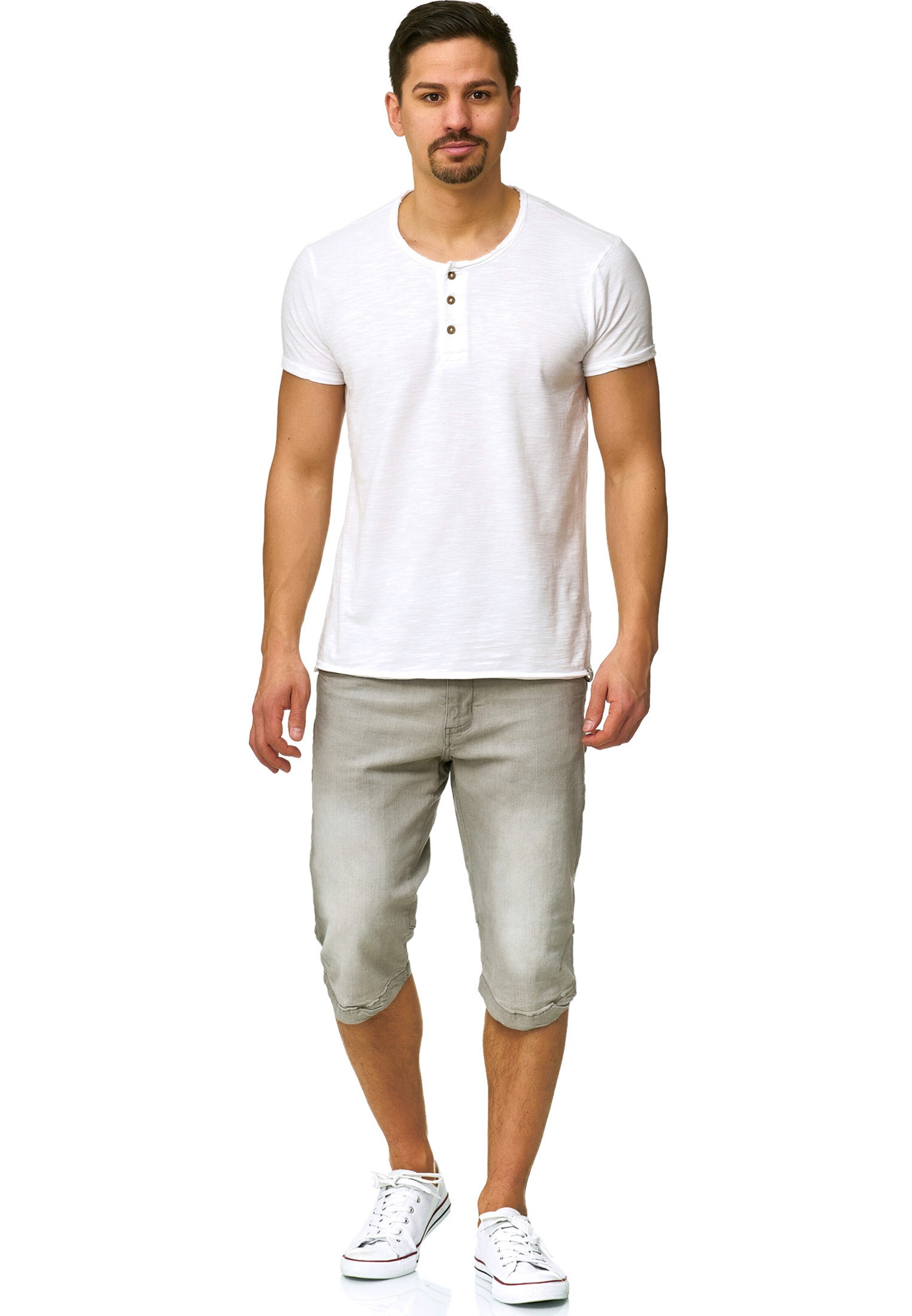 INDICODE JEANS Regular Shorts 'Jaspar' in Grau
