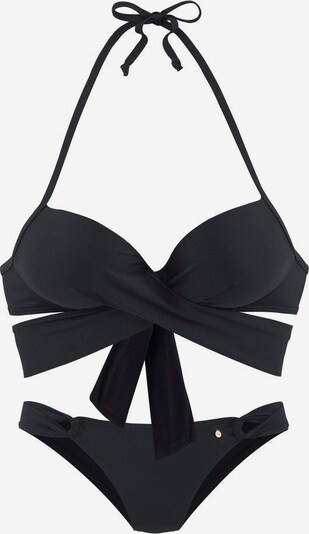 s.Oliver Push-Up-Bikini in schwarz, Produktansicht