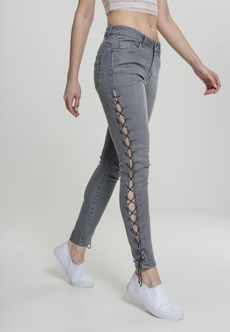 Urban Classics Skinny Jeans in Grijs