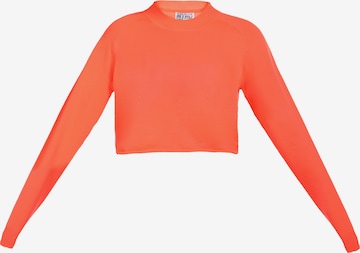 myMo ATHLSR Athletic Sweater in Orange: front