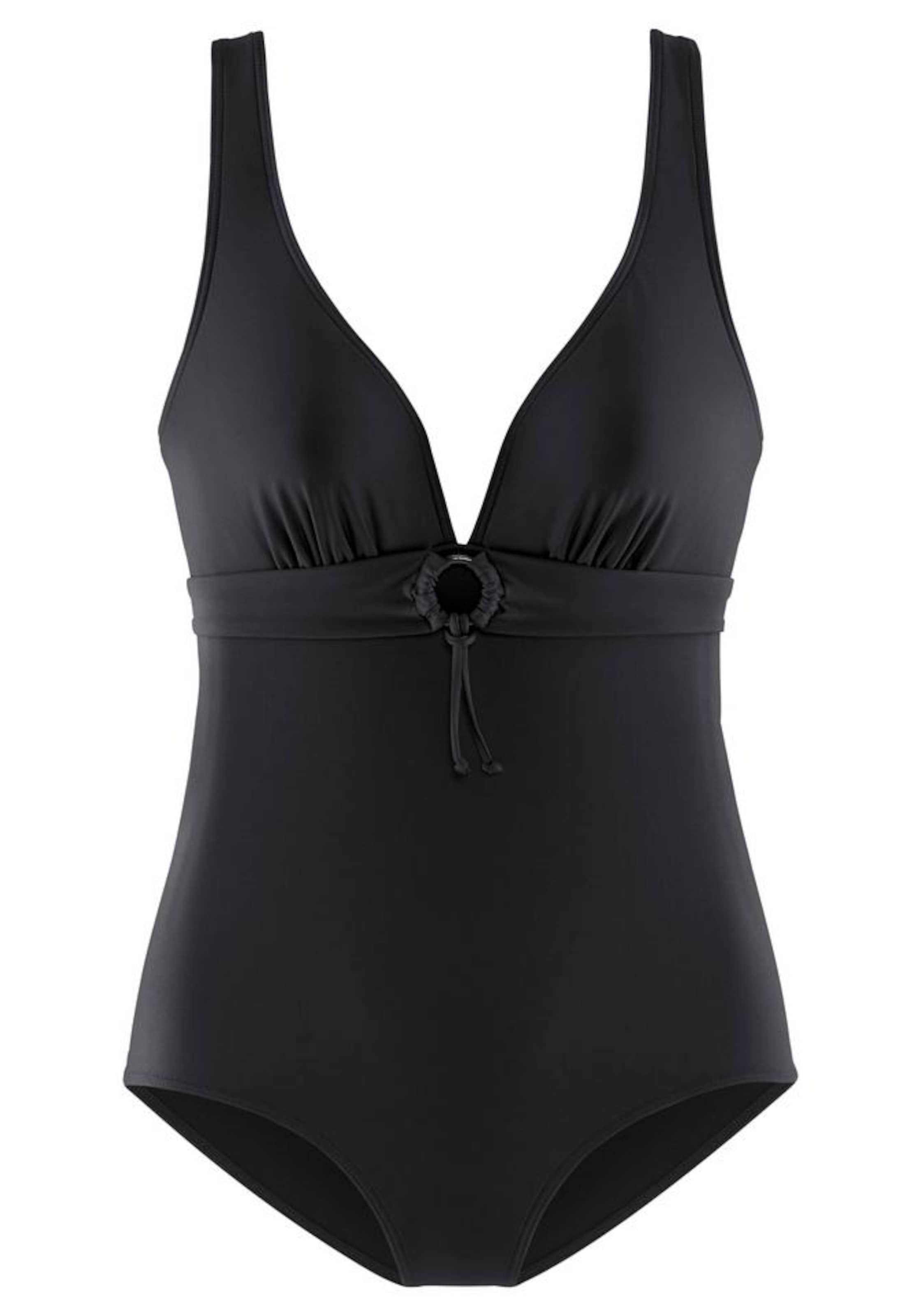 s.Oliver - Bustier Traje de baño en negro: frente