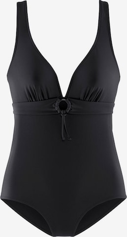 s.Oliver Bralette Swimsuit in Black: front