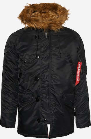 ALPHA INDUSTRIES - Parka de inverno 'N3B VF 59' em preto: frente