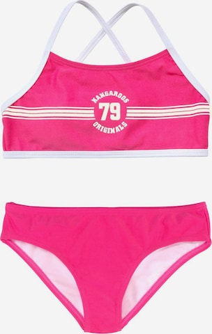 KangaROOS T-shirt Bikini 'Sporty' in Pink: front