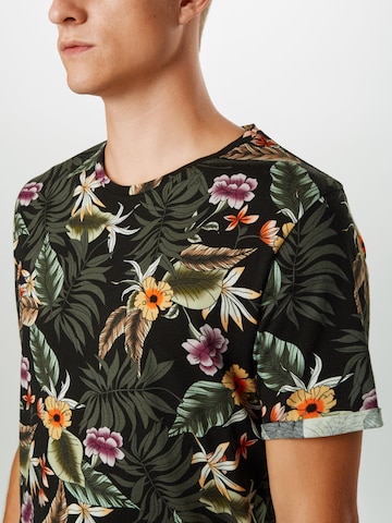 Key Largo Shirt 'MT PLANTS' in Zwart