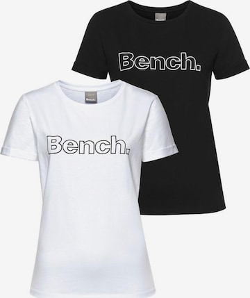 T-shirt BENCH en noir : devant