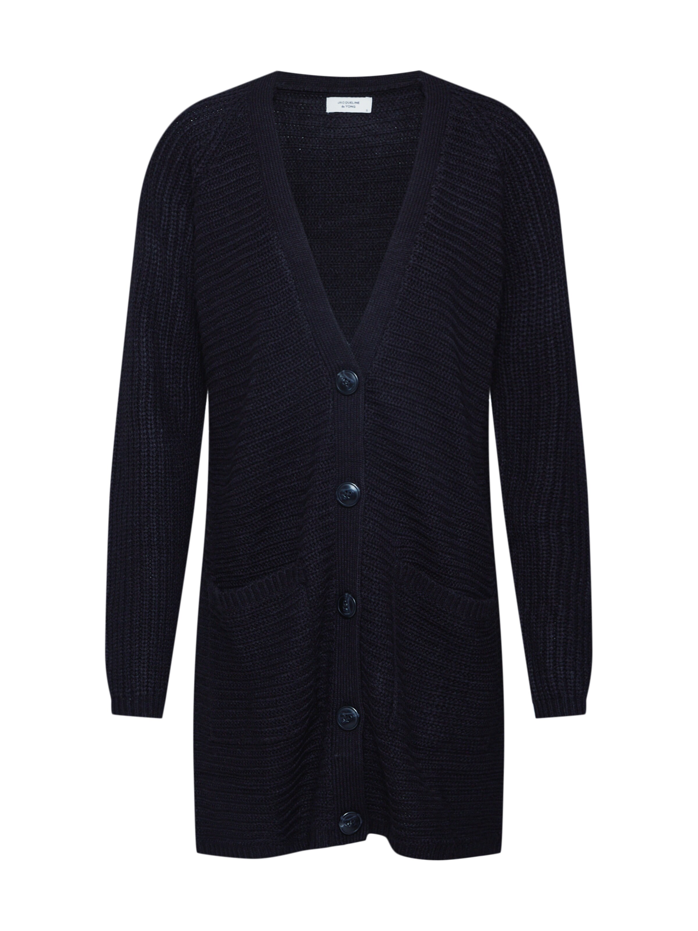 JACQUELINE de YONG - Gebreid vest 'PEGGY' in de kleur Zwart