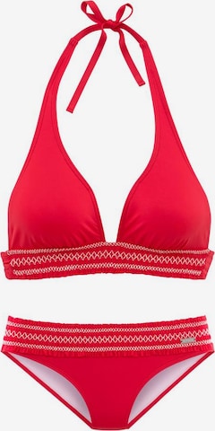 LASCANA Triangle Bikini in Red: front