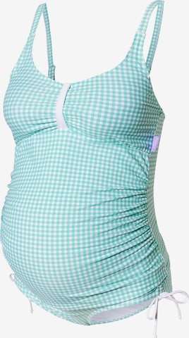 petit amour - Clásico Tankini 'Ava' en verde: frente