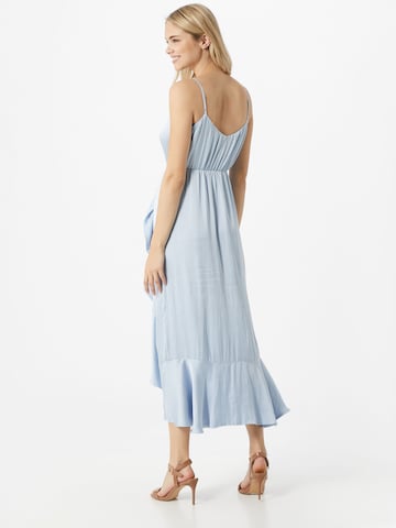 Robe 'Aaliyah' Bardot en bleu