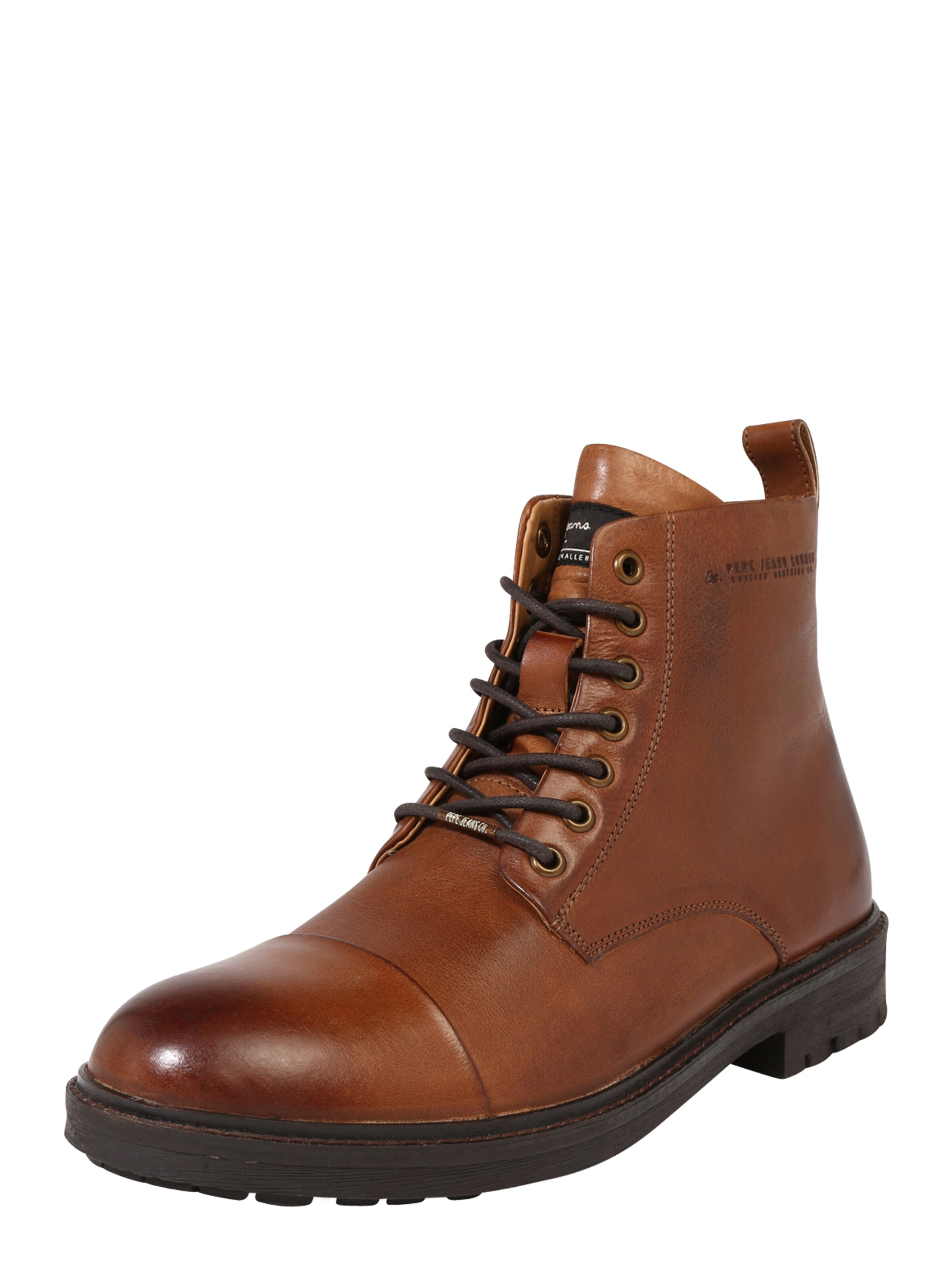 Pepe Jeans - Veterboots 'PORTER' in de kleur Donkerbruin