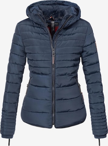 MARIKOO Winter Jacket 'Amber' in Blue: front