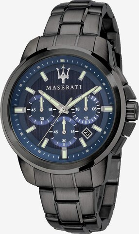 Montre à affichage analogique Maserati en bleu : devant