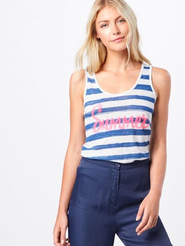 Key Largo Top 'SUMMER' in Blau: Vorderseite
