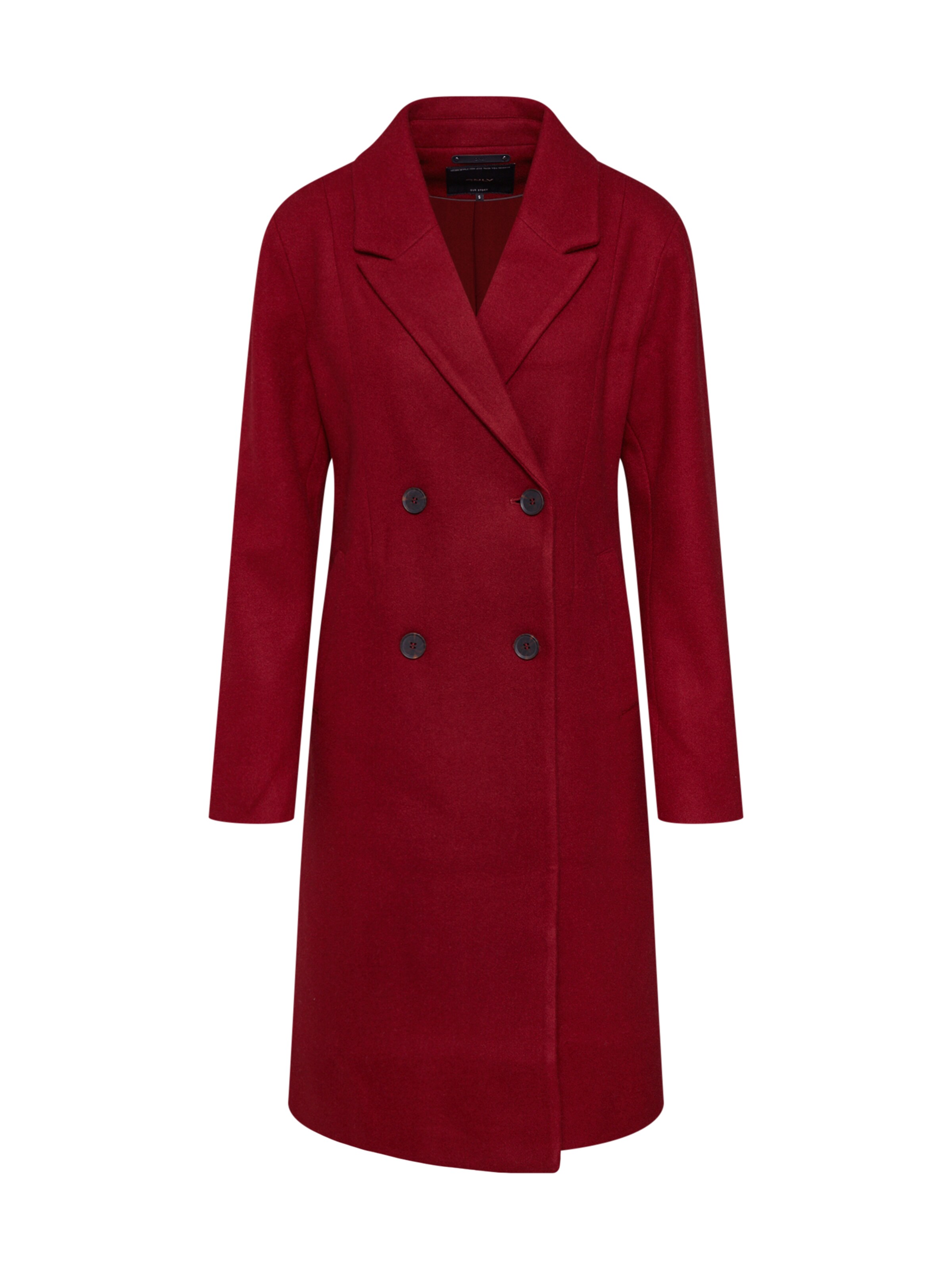 ONLY - Tussenmantel in de kleur Wijnrood