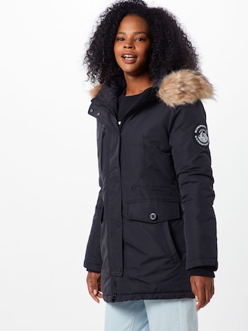 Parka d’hiver 'Ashley' Superdry en noir : devant