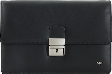 GOLDEN HEAD Document Bag in Black: front