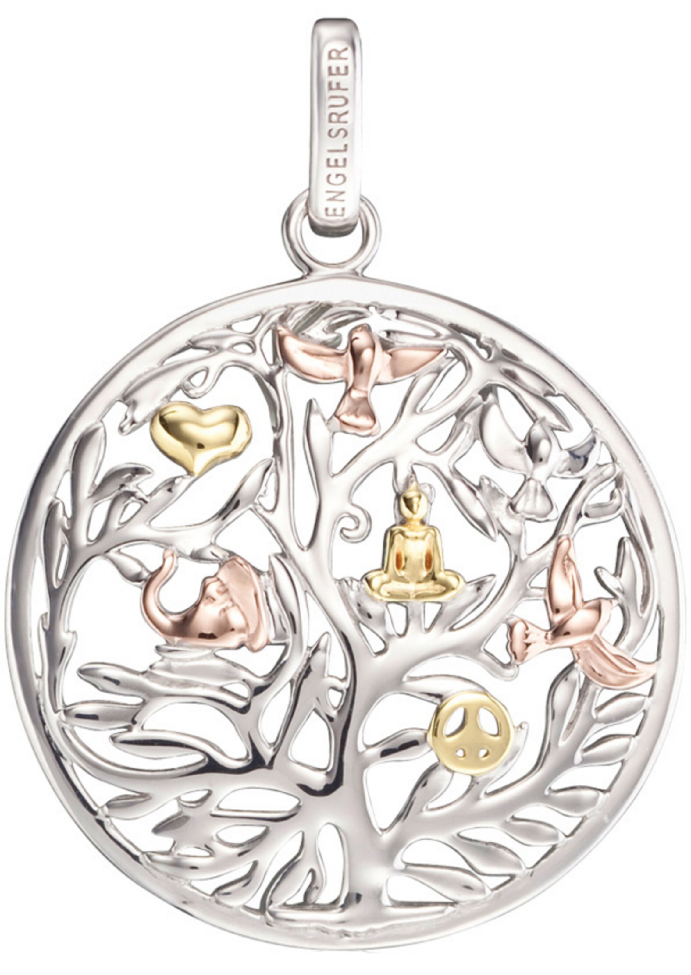 Engelsrufer Anhänger 'Lebensbaum' in Silber: Vorderseite