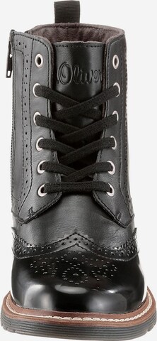 Bottines à lacets s.Oliver en noir