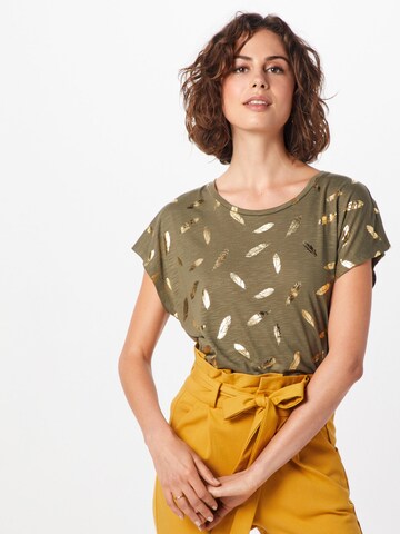 T-shirt 'FEATHER' ONLY en vert : devant