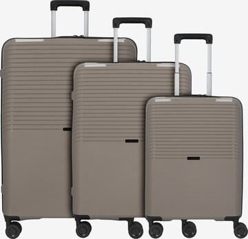 D&N Suitcase Set in Grey: front