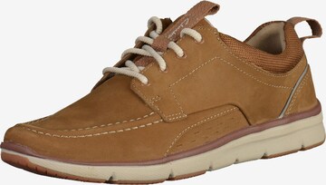 CLARKS Sportieve veterschoen 'Orson Bay' in Bruin: voorkant