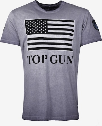 TOP GUN Shirt 'Search' in Blauw: voorkant