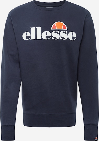 ELLESSE Sweatshirt 'Succiso' in de kleur Navy / Oranje / Oranjerood / Wit, Productweergave