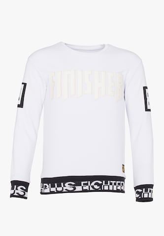 Sweat-shirt PLUS EIGHTEEN en blanc : devant