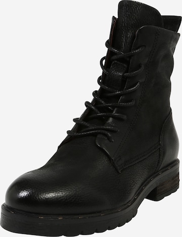 MJUS Lace-Up Ankle Boots in Black: front