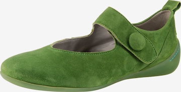 THINK! Ballet Flats with Strap in Green: front