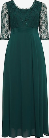 Robe de soirée SHEEGO en vert : devant