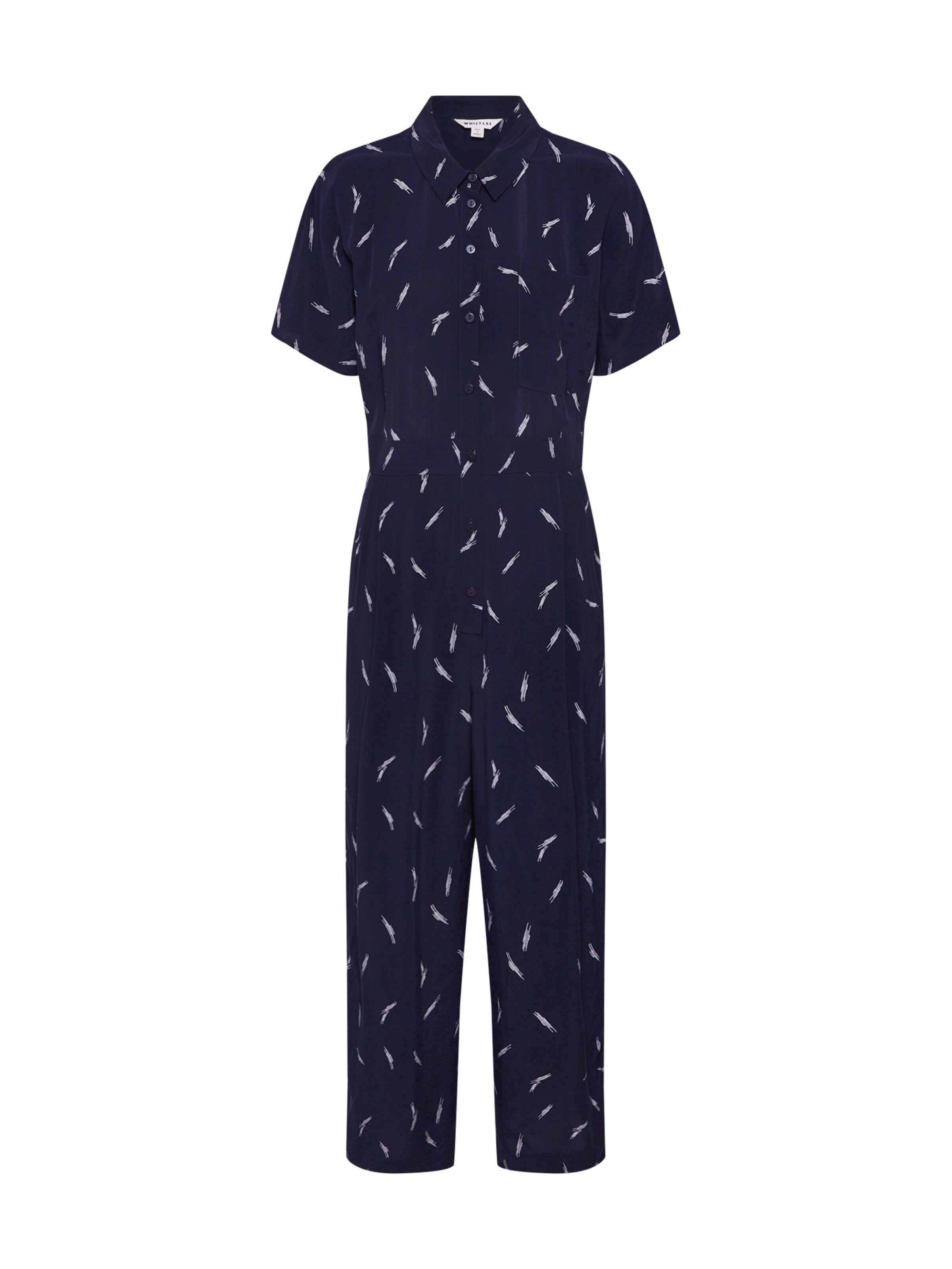 Whistles - Jumpsuit 'BRUSHSTROKE PRINT JUMPSUIT' in de kleur Blauw