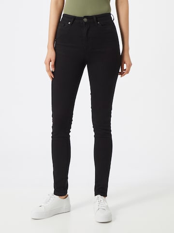 Urban Classics Skinny Jeans in Black: front