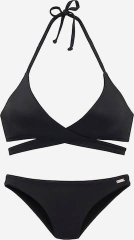 melns BENCH Trijstūra formas Bikini: no priekšpuses