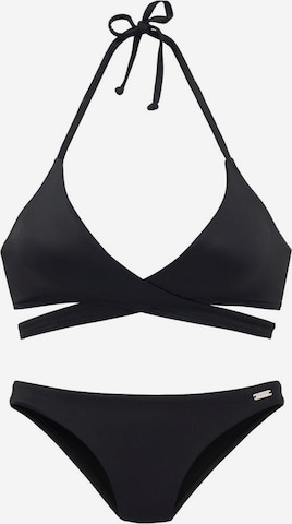 BENCH Triangel Bikini in Zwart: voorkant