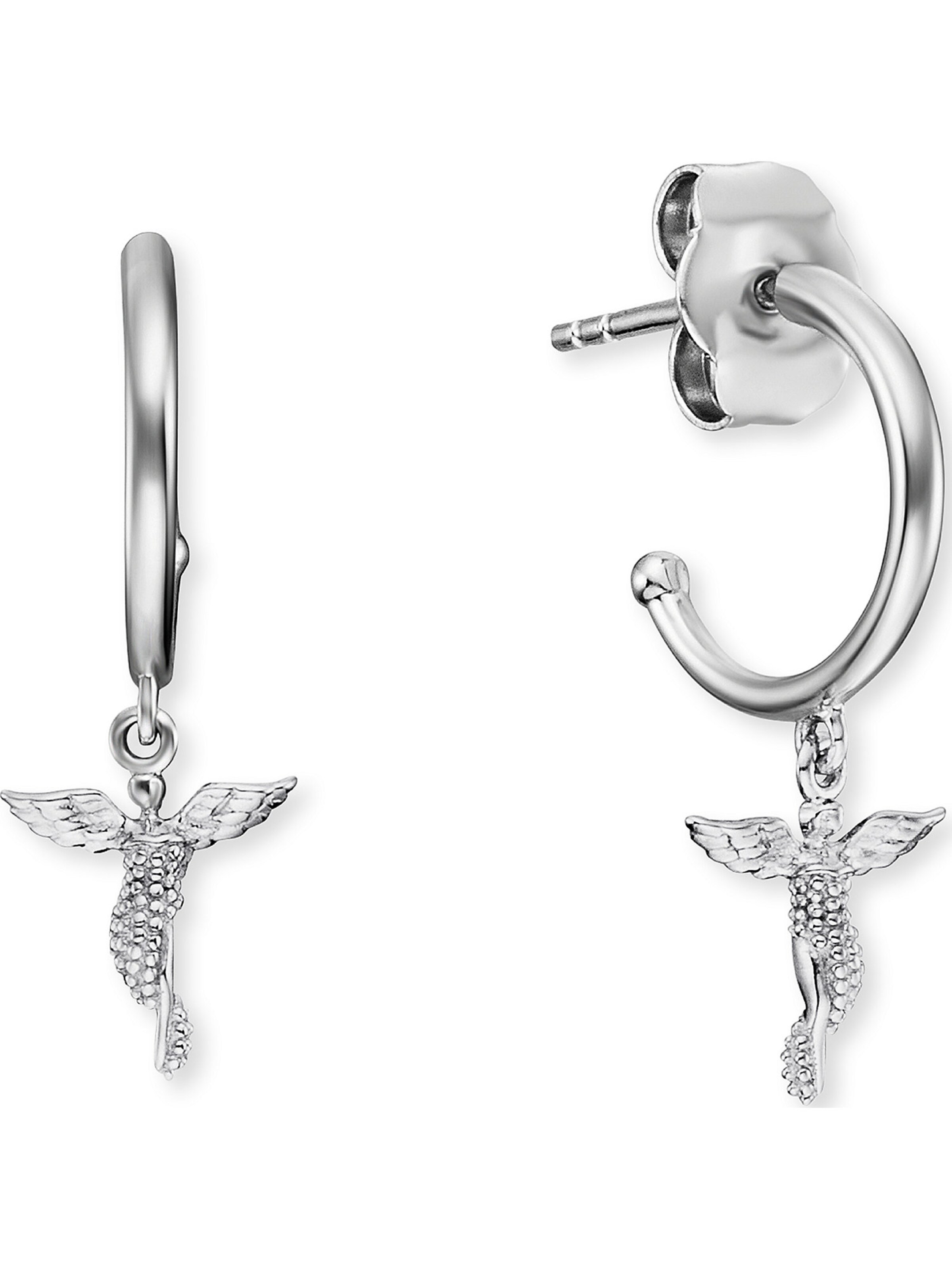 Engelsrufer Creole 'Engel' in Silber: Vorderseite